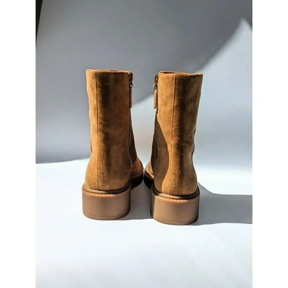 Vince Kady Low Women's Tan Suede Leather Side Zipper Boots Size 6.5 (MSRP $395) - Picture 6 of 8